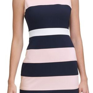 MACYS Tommy Hilfiger - Elegant Striped Dress in Pink and Navy